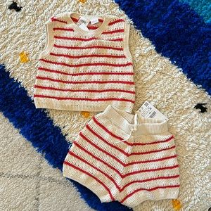 NWT Zara kids Knit shorts and shirt